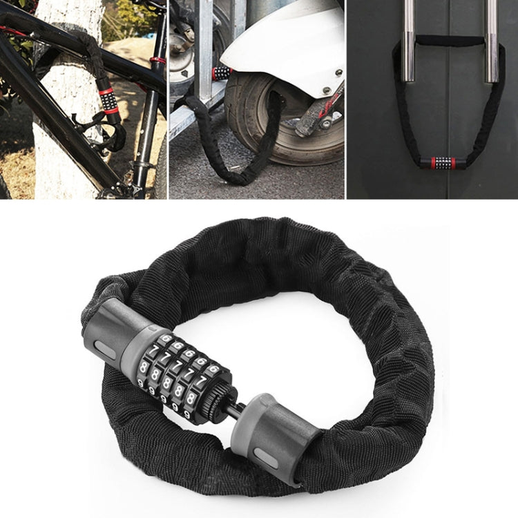 Motorcycles / Bicycle Chain Lock 5 Digit Password Anti-theft Password Lock, Length: 0.9m - Theft Protection by PMc TechLife | Online Shopping South Africa | PMc TechLife | Buy Now Pay Later Mobicred
