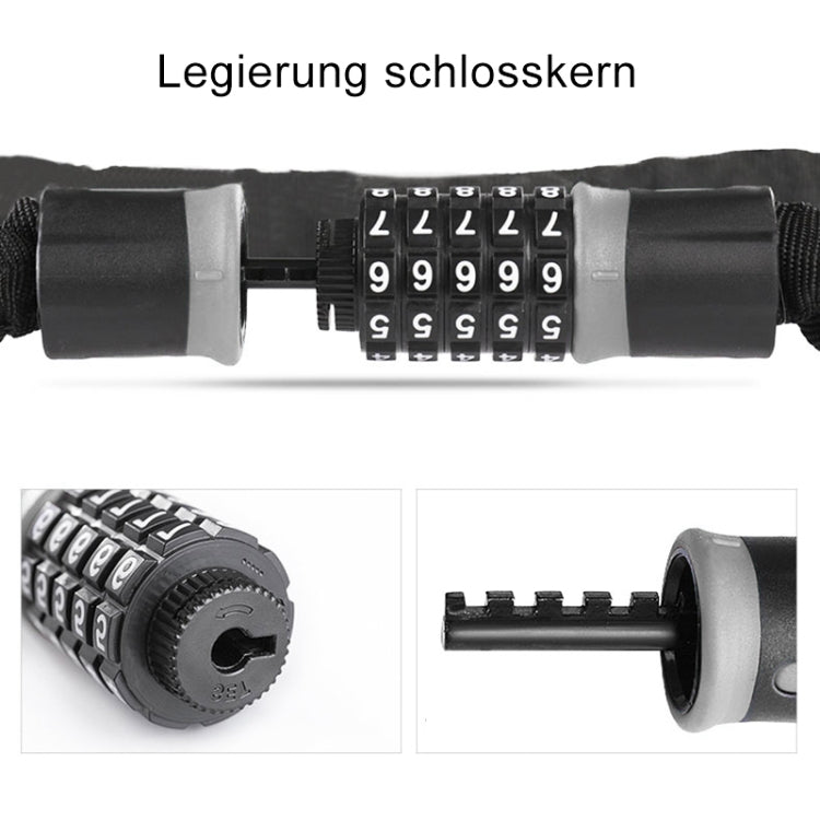 Motorcycles / Bicycle Chain Lock 5 Digit Password Anti-theft Password Lock, Length: 0.9m - Theft Protection by PMc TechLife | Online Shopping South Africa | PMc TechLife | Buy Now Pay Later Mobicred