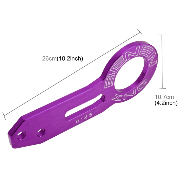 Benen Aluminum Alloy Rear Tow Towing Hook Trailer Ring for Universal Car Auto with Two Screw Holes(Purple) - Towing Bars by PMC TechLife | Online Shopping South Africa | PMC TechLife | Buy Now Pay Later Mobicred