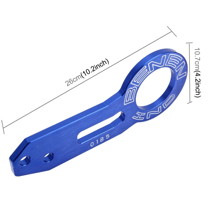 Benen Aluminum Alloy Rear Tow Towing Hook Trailer Ring for Universal Car Auto with Two Screw Holes(Blue) - Towing Bars by PMC TechLife | Online Shopping South Africa | PMC TechLife | Buy Now Pay Later Mobicred