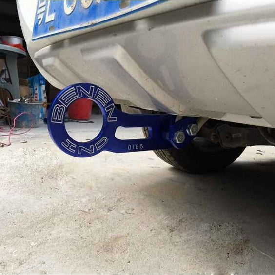 Benen Aluminum Alloy Rear Tow Towing Hook Trailer Ring for Universal Car Auto with Two Screw Holes(Blue) - Towing Bars by PMC TechLife | Online Shopping South Africa | PMC TechLife | Buy Now Pay Later Mobicred