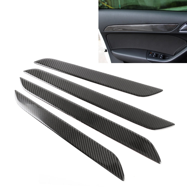 4 PCS Carbon Fibre Car Door Panel Decorative Sticker for Audi Q3 2013-2018 - Car Interior Mouldings by PMC TechLife | Online Shopping South Africa | PMC TechLife | Buy Now Pay Later Mobicred