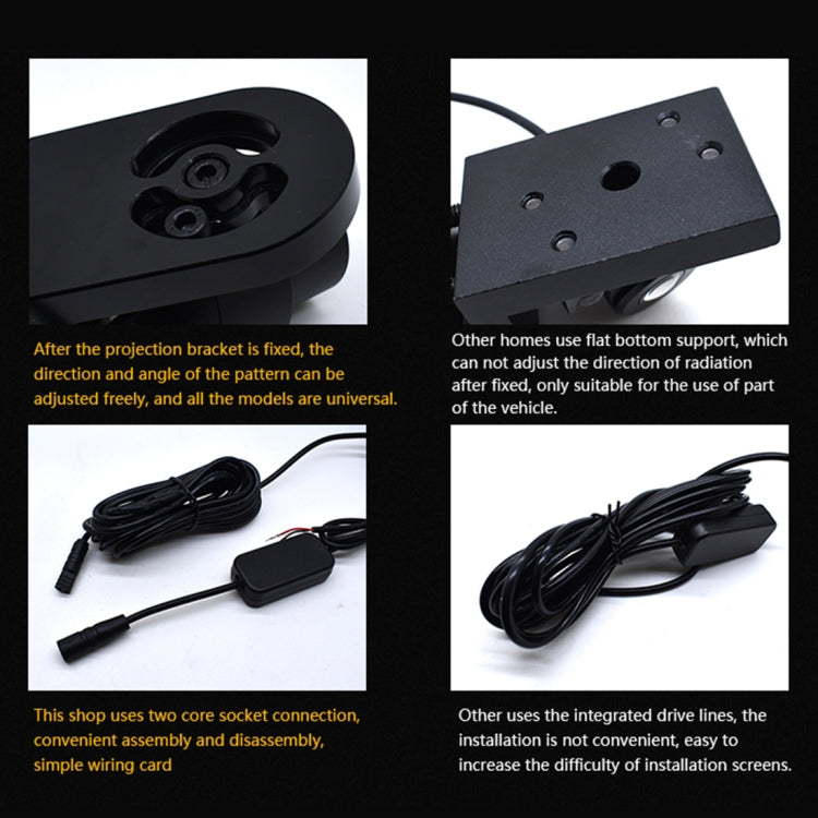 2 PCS DC 8-36V Ghost Shadow Courtesy Angel Wings Projection Lamp Car Door LED Welcome Lights(Red Light) - Decorative Lights by PMC TechLife | Online Shopping South Africa | PMC TechLife | Buy Now Pay Later Mobicred