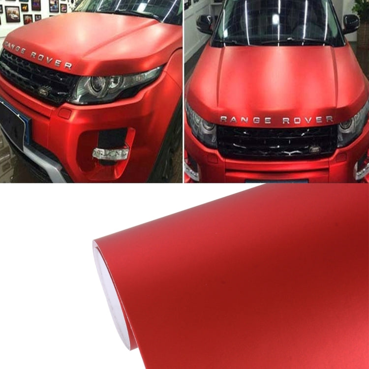 8m * 0.5m Ice Blue Metallic Matte Icy Ice Car Decal Wrap Auto Wrapping Vehicle Sticker Motorcycle Sheet Tint Vinyl Air Bubble Sticker(Red) - Auto Film by PMC TechLife | Online Shopping South Africa | PMC TechLife | Buy Now Pay Later Mobicred