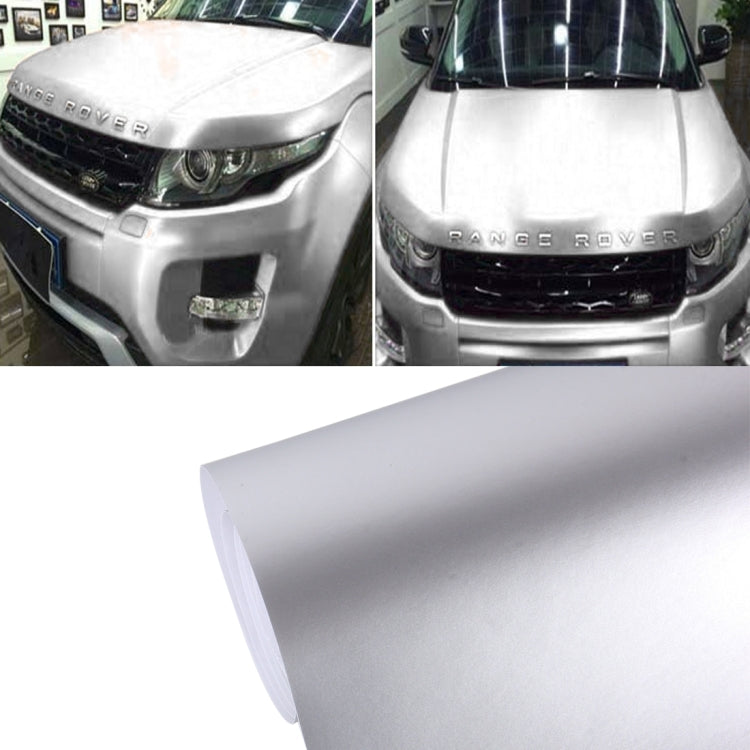 8m * 0.5m Ice Blue Metallic Matte Icy Ice Car Decal Wrap Auto Wrapping Vehicle Sticker Motorcycle Sheet Tint Vinyl Air Bubble Sticker(Silver) - Auto Film by PMC TechLife | Online Shopping South Africa | PMC TechLife | Buy Now Pay Later Mobicred