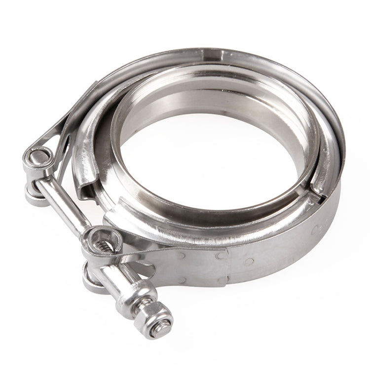 2.5 inch Car Turbo Exhaust Downpipe V-Band Clamp Stainless Steel 304 Flange Clamp - Booster Cable & Clip by PMC TechLife | Online Shopping South Africa | PMC TechLife | Buy Now Pay Later Mobicred