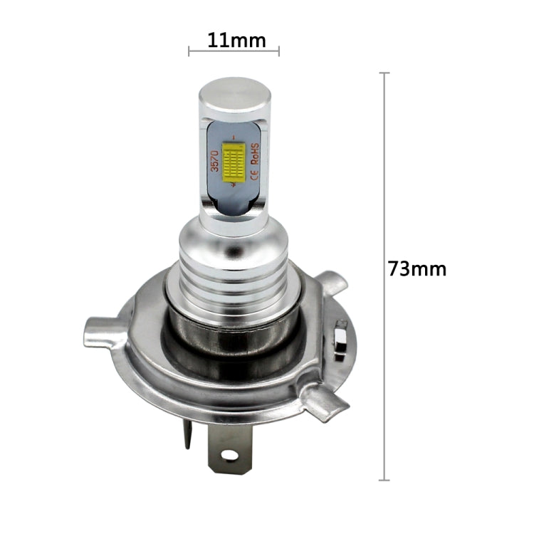 2 PCS H4 72W 1000LM 6000-6500K Super Bright White Light Car Fog LED Bulbs, DC 12-24V (Yellow Light) - Fog / Driving Lights by PMC TechLife | Online Shopping South Africa | PMC TechLife | Buy Now Pay Later Mobicred