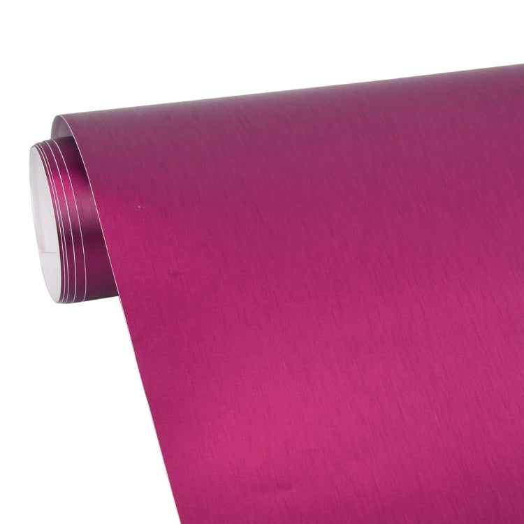 1.52 * 0.5m Waterproof PVC Wire Drawing Brushed Chrome Vinyl Wrap Car Sticker Automobile Ice Film Stickers Car Styling Matte Brushed Car Wrap Vinyl Film (Magenta) - Auto Film by PMC Jewellery | Online Shopping South Africa | PMC Jewellery | Buy Now Pay Later Mobicred