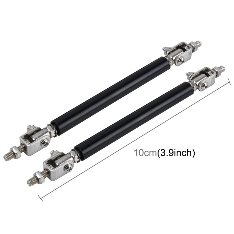 2 PCS Car Modification Large Surrounded By The Rod Telescopic Lever Front and Rear Bars Fixed Front Lip Back Shovel Adjustable Small Rod, Length: 10cm(Black) - Trunk & Bumper Accessories by PMC TechLife | Online Shopping South Africa | PMC TechLife | Buy Now Pay Later Mobicred
