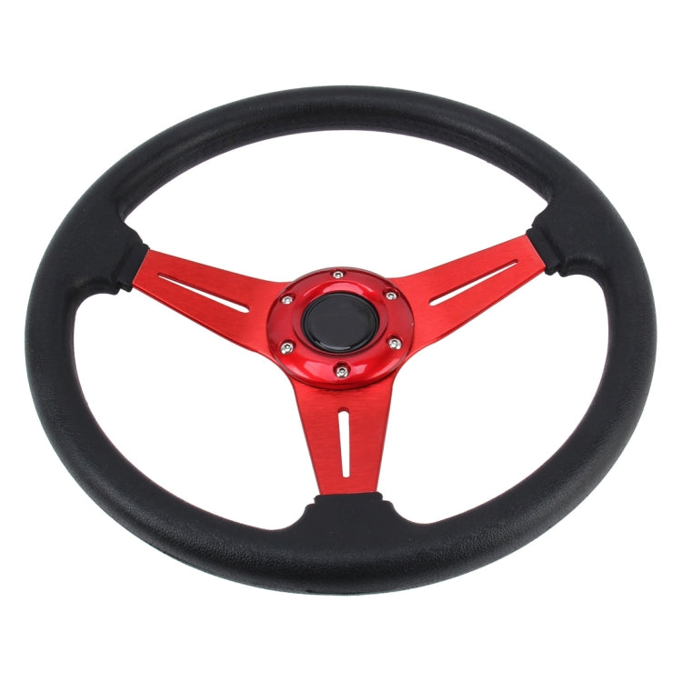 35cm PU Racing Sport Hand Wheel Car Modified Steering Wheel(Red) - Steering Wheel Accessories by PMC TechLife | Online Shopping South Africa | PMC TechLife | Buy Now Pay Later Mobicred