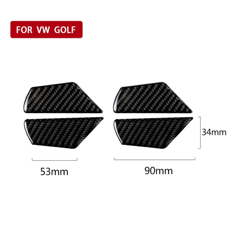 Car Carbon Fiber Door Inner Handle Wrist Panel Decorative Sticker for Volkswagen Golf 7 2013-2017 - Car Interior Mouldings by PMC TechLife | Online Shopping South Africa | PMC TechLife | Buy Now Pay Later Mobicred