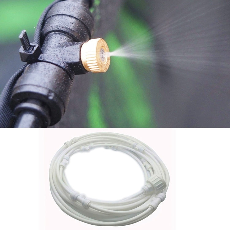 Outdoor Lawn Garden PE Mist Watering Line Misting Cooling System with 6 x Mist Nozzles, Length: 6m (White) - Watering & Irrigation by PMc TechLife | Online Shopping South Africa | PMc TechLife | Buy Now Pay Later Mobicred
