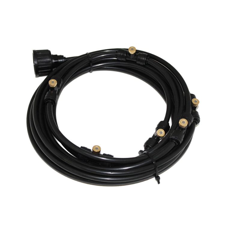 Outdoor Lawn Garden PE Hose Mist Watering Line Misting Cooling System with 16 x Mist Nozzles, Length: 12m (Black) - Watering & Irrigation by PMc TechLife | Online Shopping South Africa | PMc TechLife | Buy Now Pay Later Mobicred