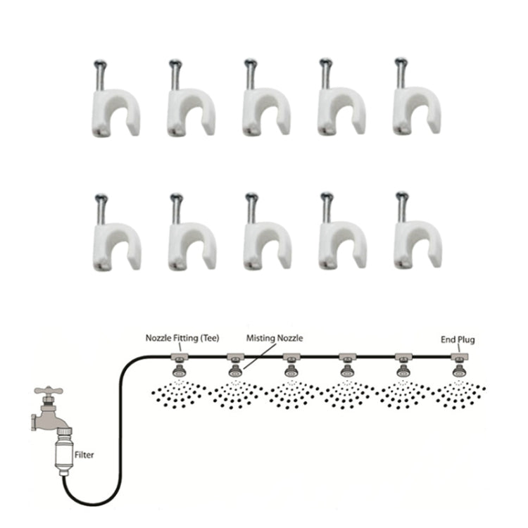 Outdoor Lawn Garden PE Hose Mist Watering Line Misting Cooling System with 16 x Mist Nozzles, Length: 12m (Black) - Watering & Irrigation by PMc TechLife | Online Shopping South Africa | PMc TechLife | Buy Now Pay Later Mobicred
