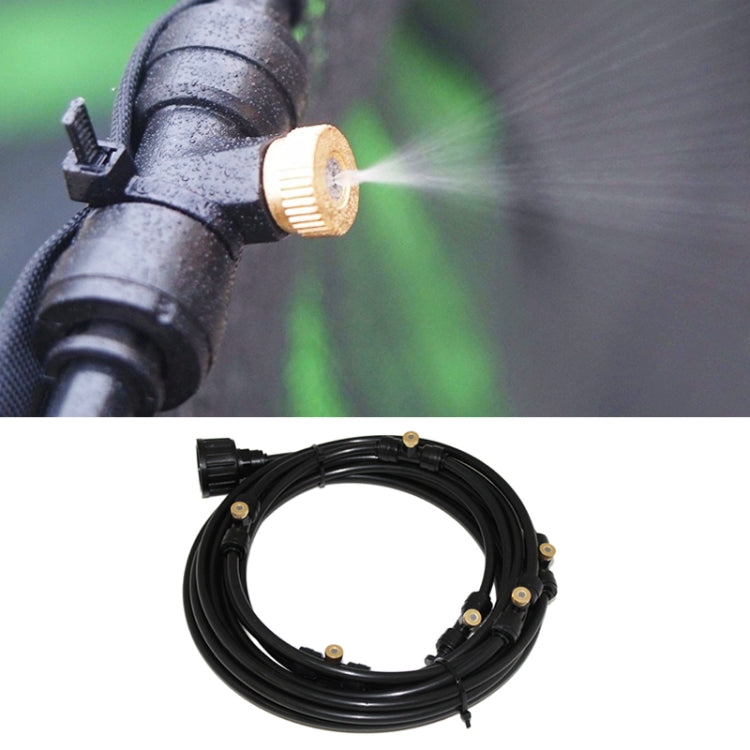 Outdoor Lawn Garden PE Hose Mist Watering Line Misting Cooling System with 26 x Mist Nozzles, Length: 18m(Black) - Watering & Irrigation by PMc TechLife | Online Shopping South Africa | PMc TechLife | Buy Now Pay Later Mobicred