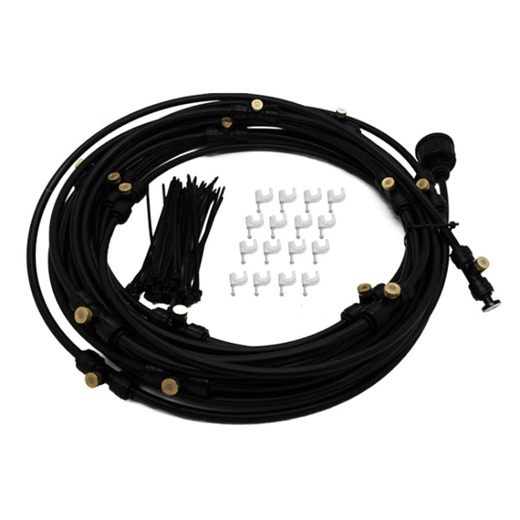 Outdoor Lawn Garden PE Hose Mist Watering Line Misting Cooling System with 26 x Mist Nozzles, Length: 18m(Black) - Watering & Irrigation by PMc TechLife | Online Shopping South Africa | PMc TechLife | Buy Now Pay Later Mobicred