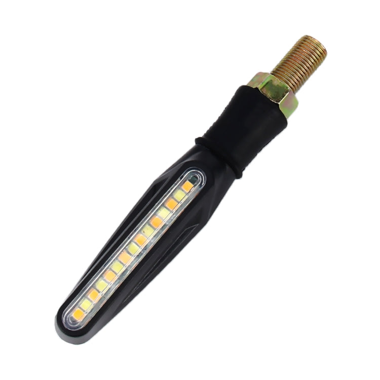 4 PCS DC 12V Motorcycle 15-LED Yellow + White Light Marquee-LED Turn Signal Indicator Blinker Light - Turn Signal by PMC TechLife | Online Shopping South Africa | PMC TechLife