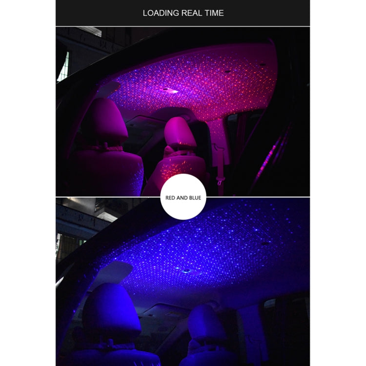 Car Roof Ceiling Decoration 5V Red Blue LED Star Night Lights Projector Atmosphere Galaxy Lamp - Atmosphere lights by PMC TechLife | Online Shopping South Africa | PMC TechLife | Buy Now Pay Later Mobicred