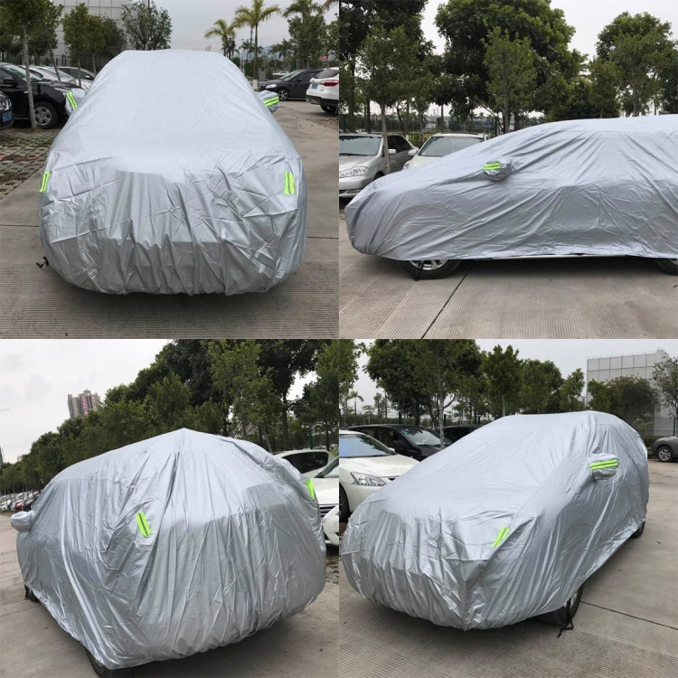 PEVA Anti-Dust Waterproof Sunproof SUV Car Cover with Warning Strips, Fits Cars up to 4.8m(187 inch) in Length - PE Material by PMC TechLife | Online Shopping South Africa | PMC TechLife | Buy Now Pay Later Mobicred