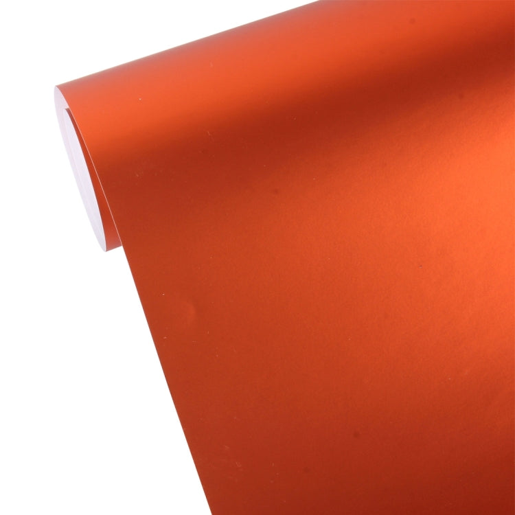 5m * 0.5m Ice Blue Metallic Matte Icy Ice Car Decal Wrap Auto Wrapping Vehicle Sticker Motorcycle Sheet Tint Vinyl Air Bubble Free(Orange) - Auto Film by PMC TechLife | Online Shopping South Africa | PMC TechLife | Buy Now Pay Later Mobicred