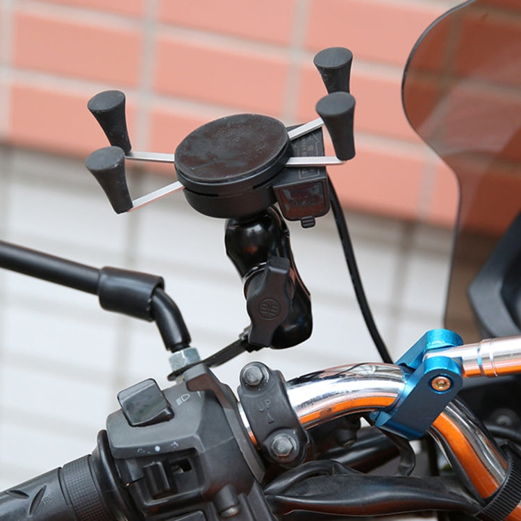 Universal 12V Motorcycle USB Phone Charger with Holder, Suitable for 3.5-6.5 inch Smartphones - Battery Charger by PMC TechLife | Online Shopping South Africa | PMC TechLife | Buy Now Pay Later Mobicred