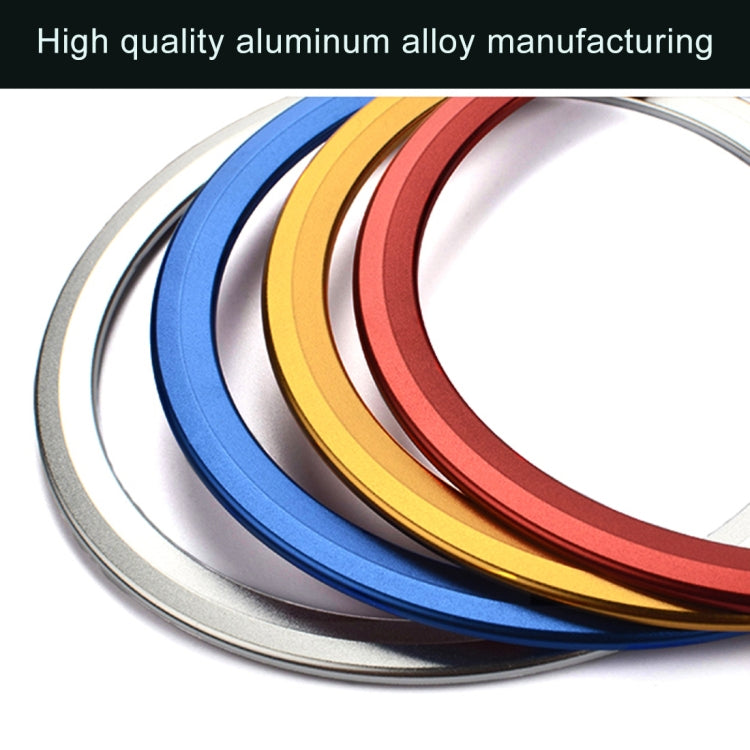 Car Auto Steering Wheel Aluminum Alloy Ring Cover Trim Sticker Decoration for Jaguar(Blue) - Decoration Rings by PMC Jewellery | Online Shopping South Africa | PMC Jewellery | Buy Now Pay Later Mobicred