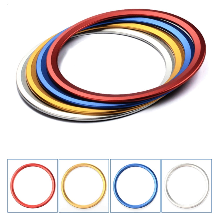 Car Auto Steering Wheel Aluminum Alloy Ring Cover Trim Sticker Decoration for Jaguar(Red) - free shipping - PMC Jewellery - Order now!