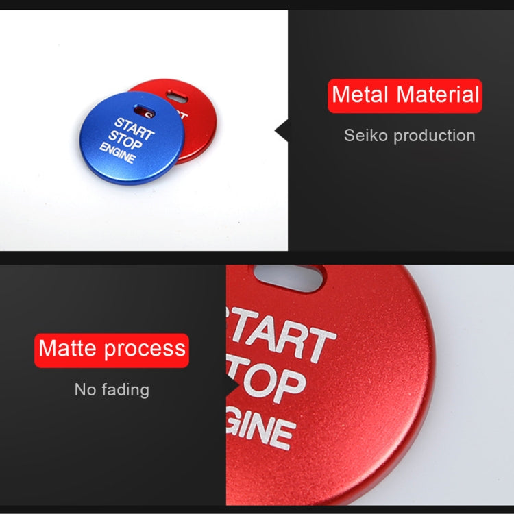 3D Aluminum Alloy Engine Start Stop Push Button Cover Trim Decorative Sticker for Mazda CX4 / CX5 / Axela / ATENZA(Blue) - Decoration Rings by PMC TechLife | Online Shopping South Africa | PMC TechLife