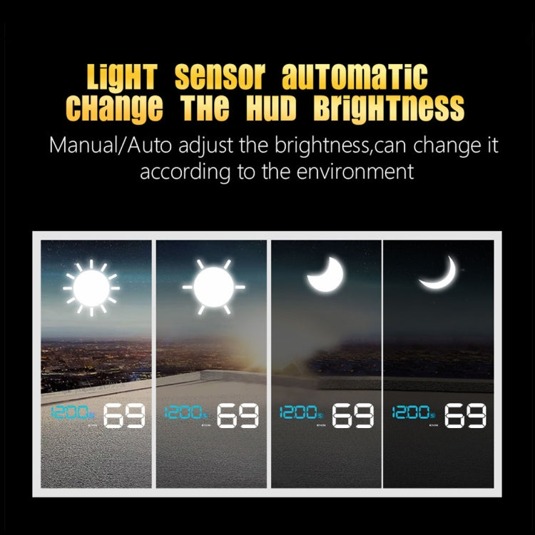T900 Car GPS HUD Virtual HD Reflection Board Head-up Display, Speed & Driving Distance / Time Display, Over Speed & Voltage & Low Voltage Alarm, Fatigue Driving - Head Up Display System by PMC TechLife | Online Shopping South Africa | PMC TechLife | Buy Now Pay Later Mobicred