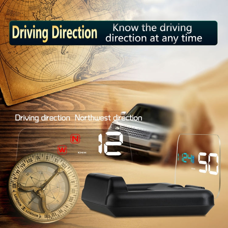 T900 Car GPS HUD Virtual HD Reflection Board Head-up Display, Speed & Driving Distance / Time Display, Over Speed & Voltage & Low Voltage Alarm, Fatigue Driving - Head Up Display System by PMC TechLife | Online Shopping South Africa | PMC TechLife | Buy Now Pay Later Mobicred