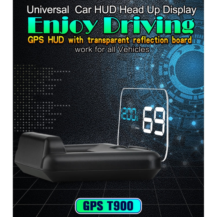 T900 Car GPS HUD Virtual HD Reflection Board Head-up Display, Speed & Driving Distance / Time Display, Over Speed & Voltage & Low Voltage Alarm, Fatigue Driving - Head Up Display System by PMC TechLife | Online Shopping South Africa | PMC TechLife | Buy Now Pay Later Mobicred