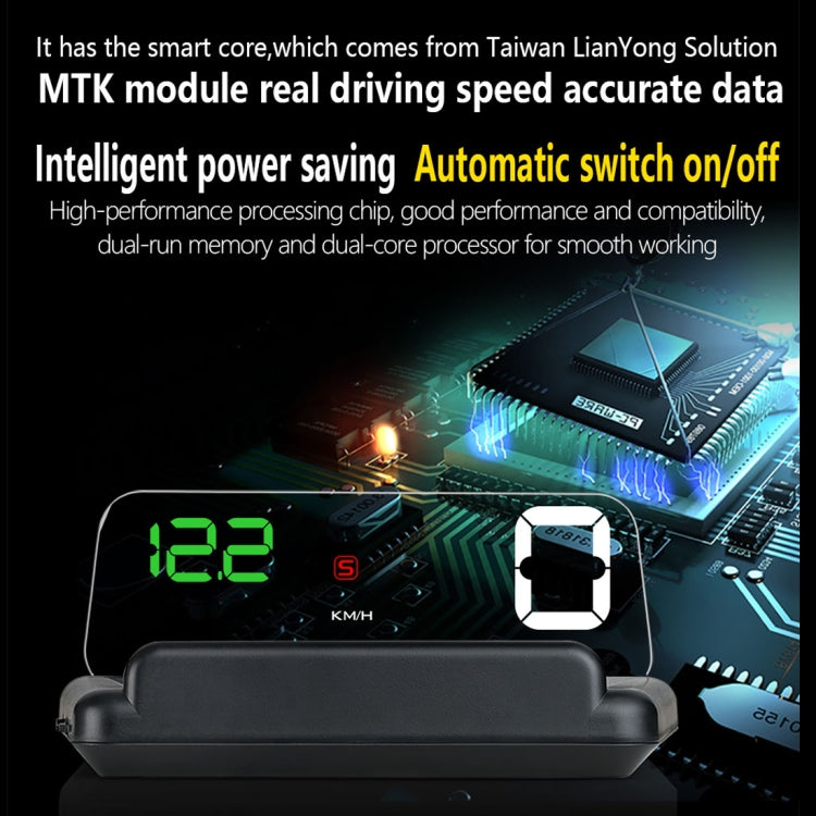 T900 Car GPS HUD Virtual HD Reflection Board Head-up Display, Speed & Driving Distance / Time Display, Over Speed & Voltage & Low Voltage Alarm, Fatigue Driving(Green) - Head Up Display System by PMC TechLife | Online Shopping South Africa | PMC TechLife | Buy Now Pay Later Mobicred