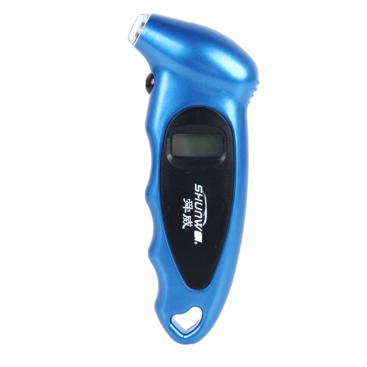 SHUNWEI SD-2802 Digital Tire Pressure Gauge 150 PSI 4 Settings for Car Truck Bicycle with Backlit LCD and Non-Slip Grip(Blue) - Tire Pressure Gauges by SHUNWEI | Online Shopping South Africa | PMC TechLife | Buy Now Pay Later Mobicred