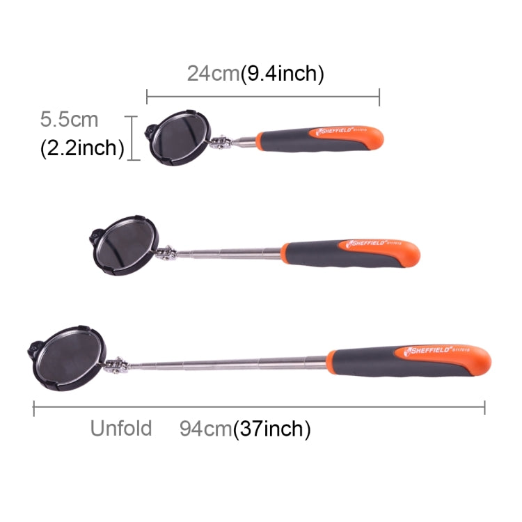 Retractable Vehicle Car Chassis Telescoping Inspection Mirror with 1 PCS 5mm LED Light, Mirror Diameter: 55mm, Max Expanding Length: 940mm - Electronic Test by PMC TechLife | Online Shopping South Africa | PMC TechLife | Buy Now Pay Later Mobicred