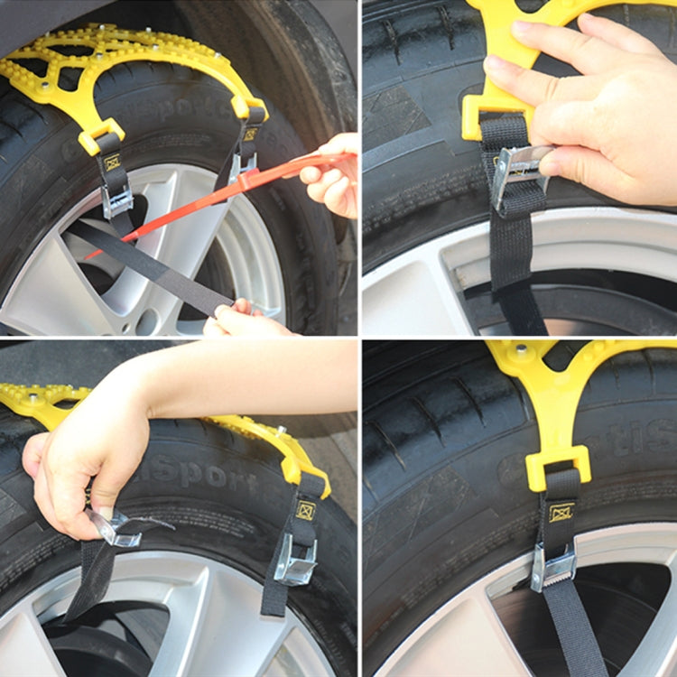 6 PCS Car Snow Tire Anti-skid Chains Winter Car Snow Tire Chains Wheel Chains Anti-skid Belt Thickened Anti-slip Chains with Effortless Wheel - Car Road Trouble Clearer by PMC TechLife | Online Shopping South Africa | PMC TechLife | Buy Now Pay Later Mobicred