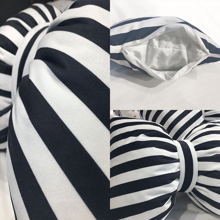 Classical Stripe Bowknot Style Breathable Car Waist Pillow Back Cushion, Size: 35*45cm - Seat Accessories by PMC Jewellery | Online Shopping South Africa | PMC Jewellery | Buy Now Pay Later Mobicred