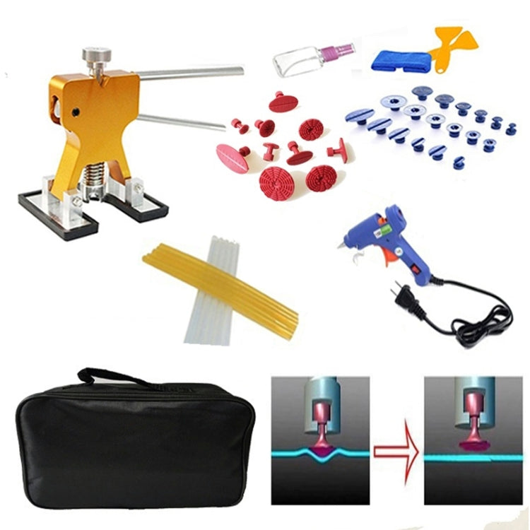 44 in 1 Auto Car Metal PDR Dent Lifter-Glue Puller Tab Hail Removal Paintless Car Dent Repair Tools Kit, with 20W Glue Gun, US Plug or EU Plug - Hand Tool Sets by PMC TechLife | Online Shopping South Africa | PMC TechLife | Buy Now Pay Later Mobicred