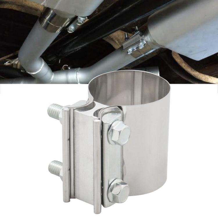 3 inch Car Turbo Exhaust Downpipe Stainless Steel Lap Joint Band Clamp - Booster Cable & Clip by PMC TechLife | Online Shopping South Africa | PMC TechLife | Buy Now Pay Later Mobicred