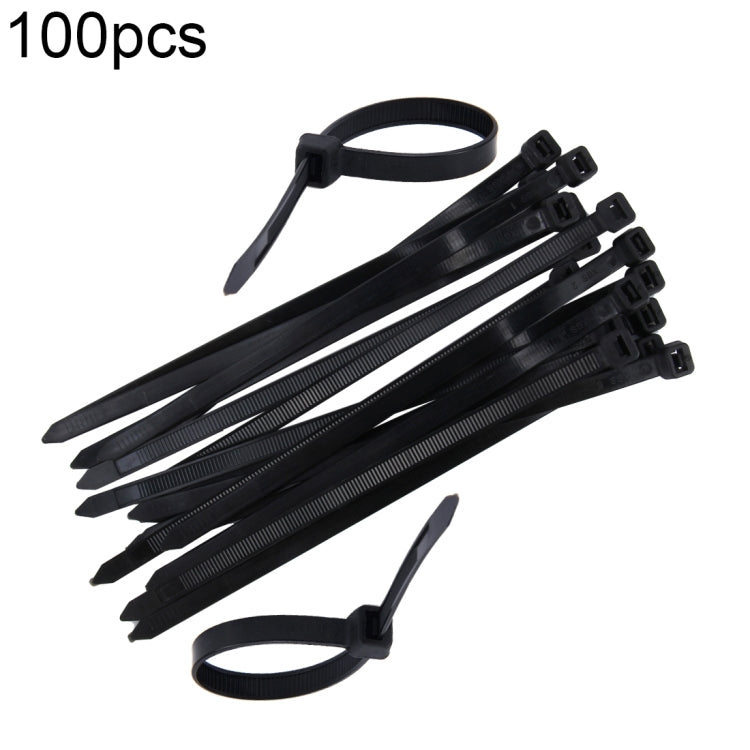 100pcs /Pack 8mm*200mm Nylon Cable Ties(Black) - Booster Cable & Clip by PMC TechLife | Online Shopping South Africa | PMC TechLife