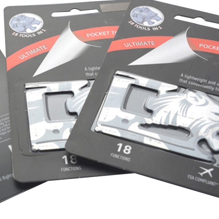 18 in 1 Multi-functional Stainless Steel Outdoor Camping EDC Steller Card Knife Screwdriver Headphone Wrap Fruit Peeler  Phone Kickstand  Inch and Centimeter Ruler Opener - Hand Tool Sets by PMC TechLife | Online Shopping South Africa | PMC TechLife | Buy Now Pay Later Mobicred