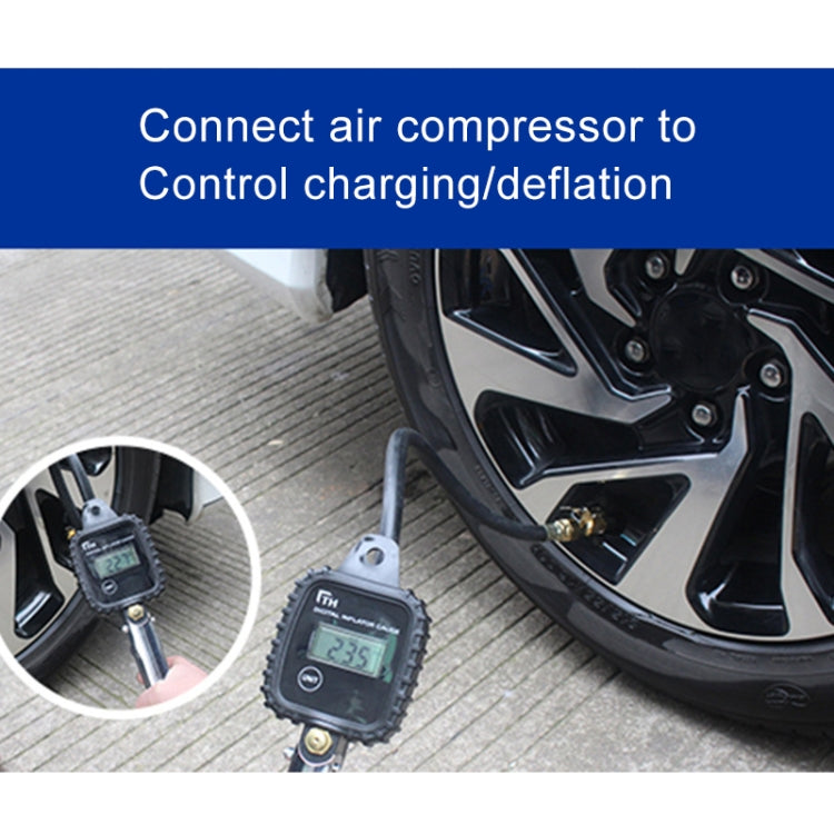 Car Multi-functional Digital LCD Display Tire Air Pressure Inflator Gauge Vehicle Tester Inflation Monitoring - Tire Pressure Gauges by PMC TechLife | Online Shopping South Africa | PMC TechLife | Buy Now Pay Later Mobicred