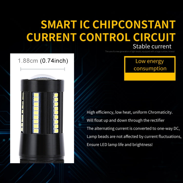 2 PCS 1156 / BA15S DC9-16V / 8.2W / 6000K / 655LM Car Auto Reversing Lights / Turn Light 66LEDs SMD-2016 Lamps - Brake Lights by PMC TechLife | Online Shopping South Africa | PMC TechLife | Buy Now Pay Later Mobicred