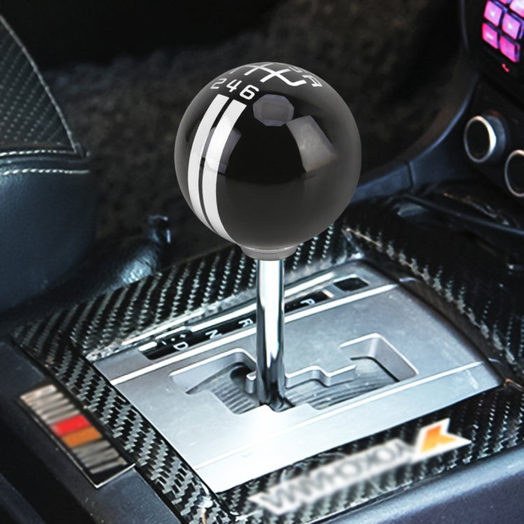 Universal Vehicle Ball Shape Modified Resin Shifter Manual 6-Speed Right-R Gear Shift Knob(Black White) - Shift Knob by PMC TechLife | Online Shopping South Africa | PMC TechLife | Buy Now Pay Later Mobicred