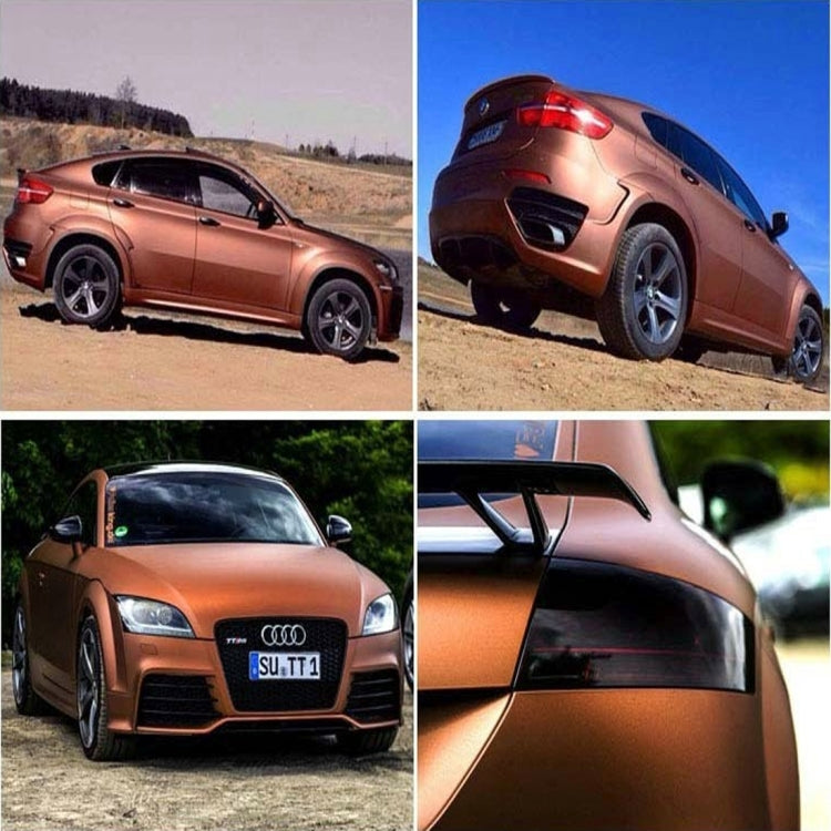 1.52m �� 0.5m Ice Blue Metallic Matte Icy Ice Car Decal Wrap Auto Wrapping Vehicle Sticker Motorcycle Sheet Tint Vinyl Air Bubble Free(Coffee) - Auto Film by PMC TechLife | Online Shopping South Africa | PMC TechLife | Buy Now Pay Later Mobicred