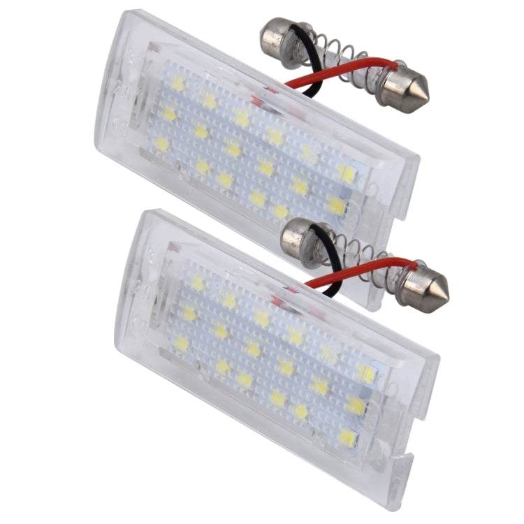 2 PCS License Plate Light with 18  SMD-3528 Lamps for BMW E53(X5),2W 120LM,6000K, DC12V (White Light) - License Plate Lights by PMC TechLife | Online Shopping South Africa | PMC TechLife | Buy Now Pay Later Mobicred