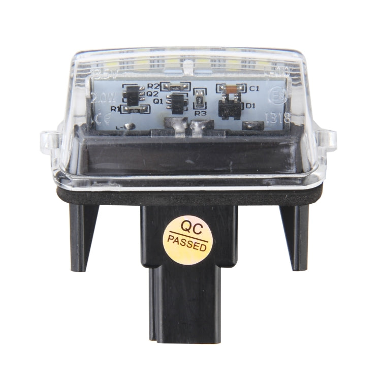 2 PCS License Plate Light with 18  SMD-3528 Lamps for Toyota,2W 120LM,6000K, DC12V(White Light) - License Plate Lights by PMC TechLife | Online Shopping South Africa | PMC TechLife | Buy Now Pay Later Mobicred