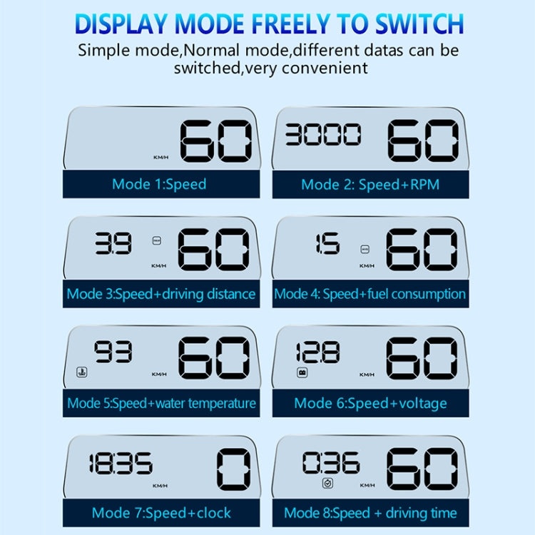 C500 Car HUD Virtual HD Projection Head-up Display, With Adjustable Reflection Board, Speed & RPM & Water Temperature & Oil Consumption & Driving Distance / Time & Voltage Display, Over Speed Alarm, Connect OBD2 Interface(Green) - Head Up Display System by PMC TechLife | Online Shopping South Africa | PMC TechLife | Buy Now Pay Later Mobicred