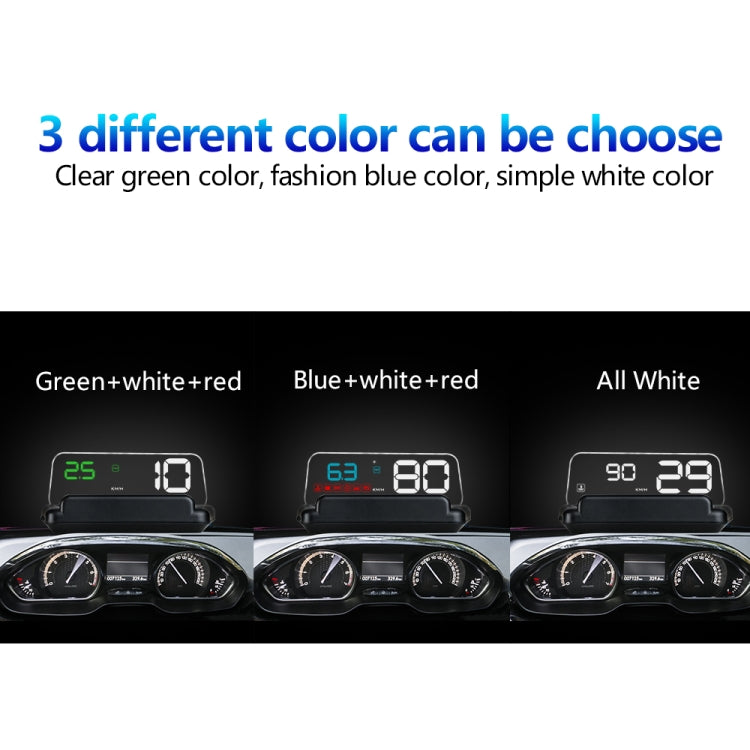 C500 Car HUD Virtual HD Projection Head-up Display, With Adjustable Reflection Board, Speed & RPM & Water Temperature & Oil Consumption & Driving Distance / Time & Voltage Display, Over Speed Alarm, Connect OBD2 Interface(White) - free shipping - PMC TechLife - Order now!
