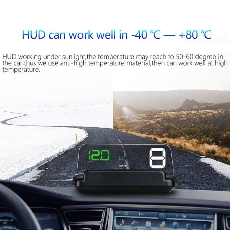C500 Car HUD Virtual HD Projection Head-up Display, With Adjustable Reflection Board, Speed & RPM & Water Temperature & Oil Consumption & Driving Distance / Time & Voltage Display, Over Speed Alarm, Connect OBD2 Interface(White) - free shipping - PMC TechLife - Order now!
