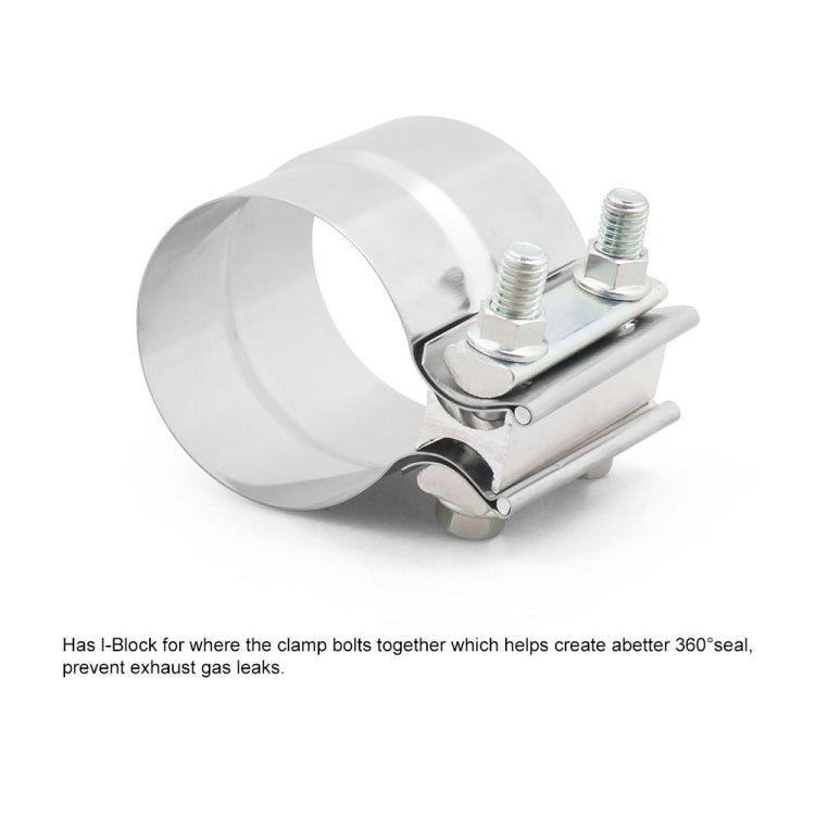 2.75 inch Car Turbo Exhaust Downpipe Stainless Steel Lap Joint Band Clamp - Booster Cable & Clip by PMC TechLife | Online Shopping South Africa | PMC TechLife | Buy Now Pay Later Mobicred